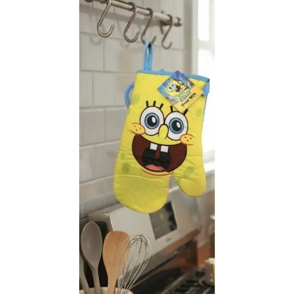 Nickelodeon SpongeBob SquarePants Oven Mitt Yellow Kitchen Decor NWT